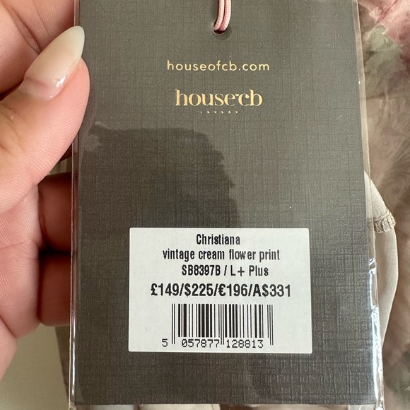 NWT House Of CB CHRISTIANA VINTAGE FLORAL MINI Romantic Dress Size L+ P - Picture 7 of 9